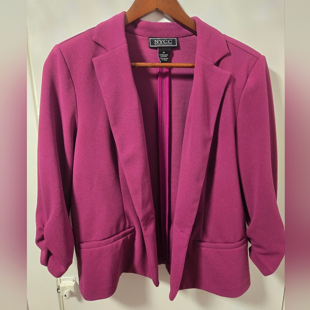 NYCC Women's Magenta Pink Blazer Sz M